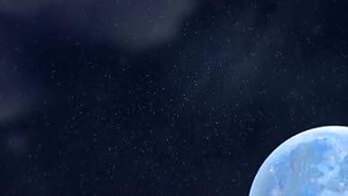 唯美浪漫星空夜月彩云自然背景视频视频的预览图
